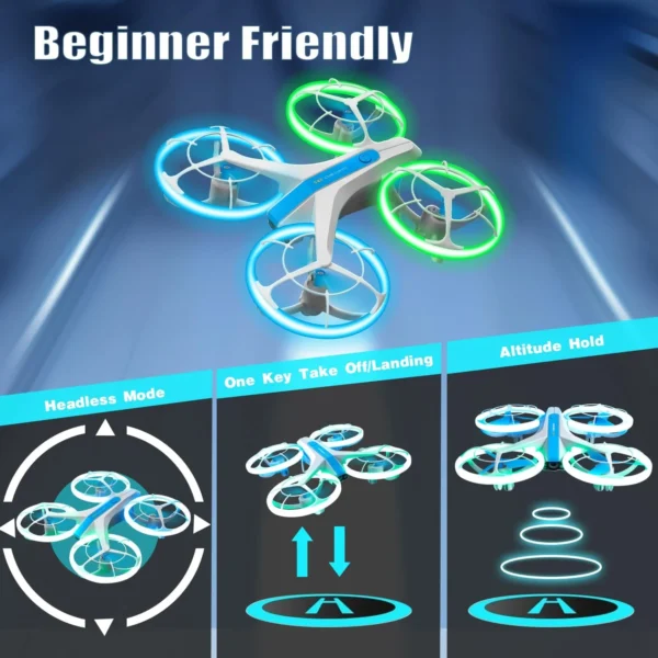 4DRC V33 Drones 8K 4K HD Camera RC Drone with Altitude Hold and Headless Mode RC Quadcopter with LED Light Gift Toy for Kids - Image 2