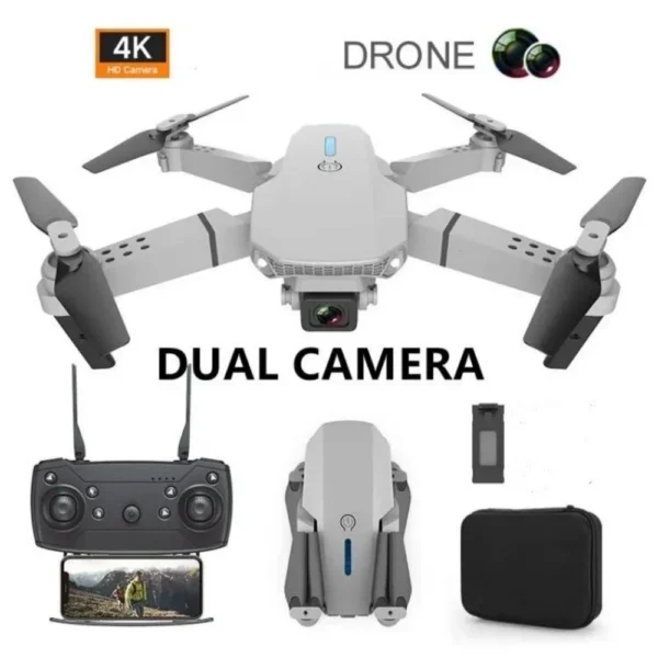 E88 Pro Drone Quadcopter UAV Dual Camera, Altitude Hold, One-Key Operation, LED Lights, Durable ABS Material, Ideal Kid's Toy - Image 5