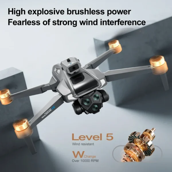 Professional Drone M66 8K Wide-Angle HD Triple Camera WiFi FPV Height Hold RC Drone Aircraft Quadrotor Adult - Image 5