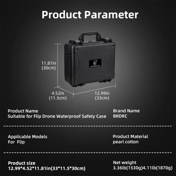 For DJI Flip Hard Carrying Case Portable Storage Bag Waterproof Travel Protective Case Explosion-proof Case for DJI Flip Drone - Image 3