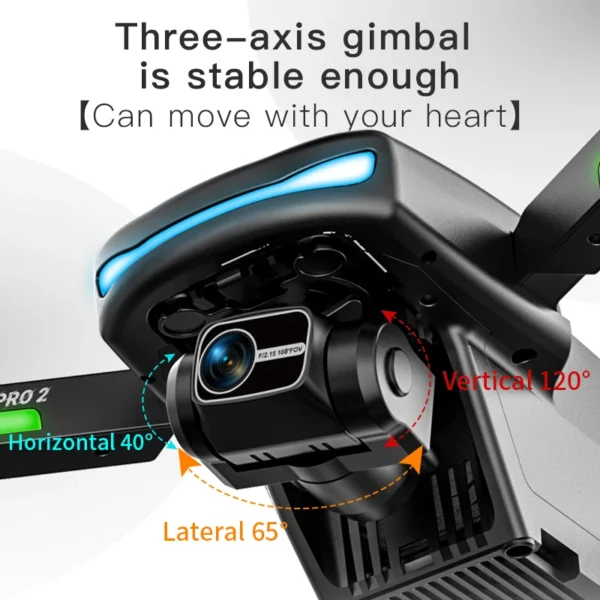 N800 Pro2 GPS Drone 8K Professional HD Dual Camera 3-Axis Gimbal 5G Wifi Photography Brushless Foldable Quadcopter RC Drones Toy - Image 5
