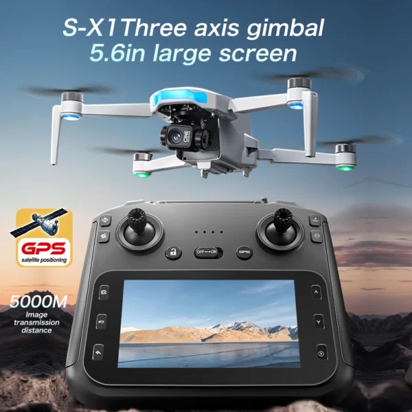 Professional high-end drone GPS screen control three-axis gimbal aerial photography ultra clear digital relay image transmission - Image 4