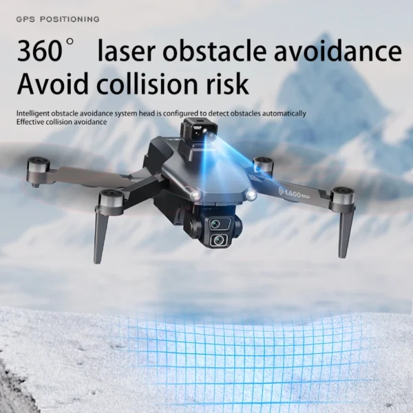 L600-1 Pro MAX GPS Drone 4K Professional HD Dual Camera With Screen 5G WIFI 360°Obstacle Avoidance Brushless Rc Quadcopter Drone - Image 5