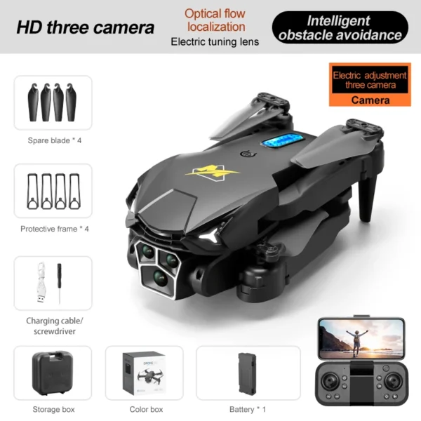 KOXIDA M3 drone 4K triple camera WIFI optical flow positioning obstacle avoidance folding aerial photography drone - Image 6