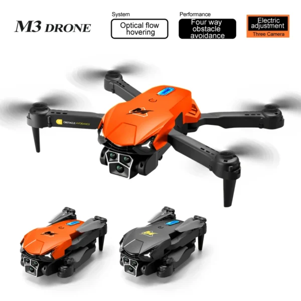KOXIDA M3 drone 4K triple camera WIFI optical flow positioning obstacle avoidance folding aerial photography drone - Image 2