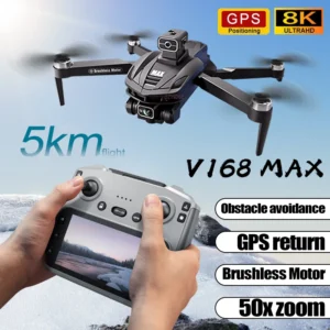 V168 MAX PRO Drone GPS Automatic Return 8K Professional With HD Camera 5G WIFI FPV Brushless RC Quadcopter Obstacle Avoidance