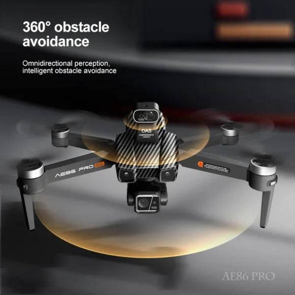 AE86 MAX Professional Drone 3-axis Gimbal Digital Image Transmission Obstacle Avoidance Built-in Air Drop Device Screen Controll - Image 6
