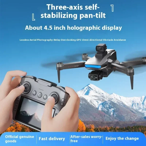 W10 Drone with 4.5 Inch Screen 3-Axis Anti-shake Gimbal Drones 4K Aerial Brushless RC Quadcopter 5G GPS 8K HD Cameras EIS Dron - Image 5