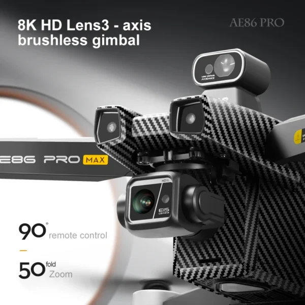 AE86 MAX Professional Drone 3-axis Gimbal Digital Image Transmission Obstacle Avoidance Built-in Air Drop Device Screen Controll - Image 2