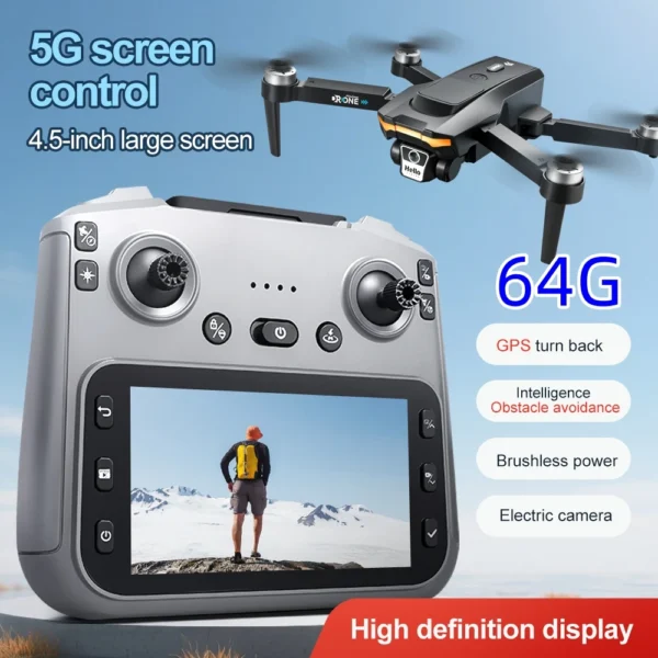 F208 PRO Drone 4K Profesional HD 2-Axis Gimbal GPS 5G WiFi 1KM RC Distance FPV Dron Brushless Quadcopter - Image 3