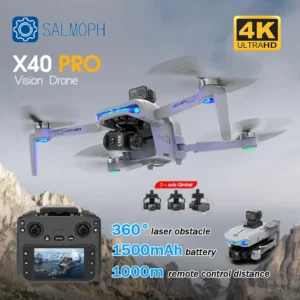 X40 PRO GPS Professional Drone With HD Camera Screen Remote 3 Axis Gimbal Obstacle Avoidance FPV Brushless RC Quadcopter