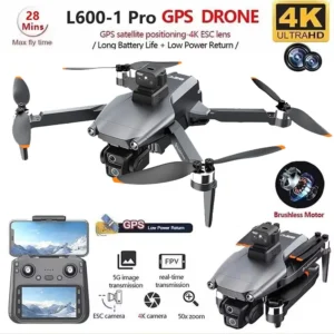 L600-1 Pro MAX GPS Drone 4K Professional HD Dual Camera With Screen 5G WIFI 360°Obstacle Avoidance Brushless Rc Quadcopter Drone