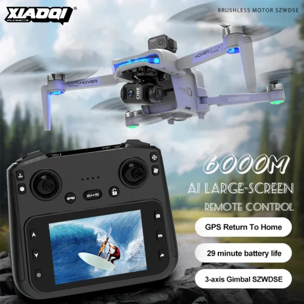 X40 GPS Drone Professional 8K Camera 3-axis Gimbal Aerial FPV Brush Avoiding Obstacle with Screen Remote Control Folding Drones - Image 2