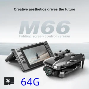Professional Drone M66 8K Wide-Angle HD Triple Camera WiFi FPV Height Hold RC Drone Aircraft Quadrotor Adult