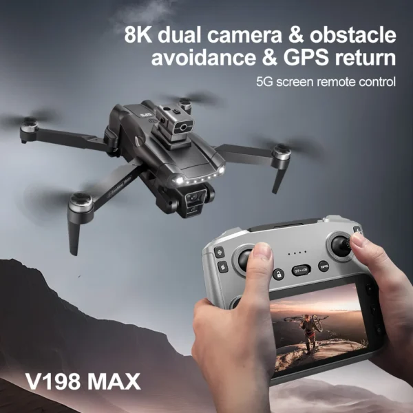 Xiaomi Mijia V198GPS MAX Drone 8K Professional Brushless Motor Laser Obstacle Avoidance Foldable Quadcopter Aerial Optical RCToy - Image 4