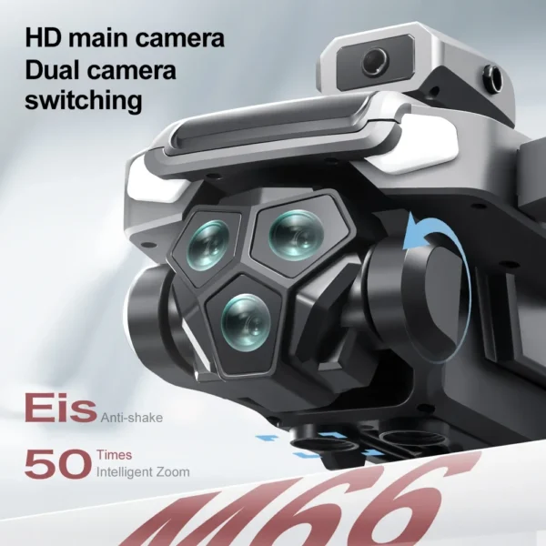 Professional Drone M66 8K Wide-Angle HD Triple Camera WiFi FPV Height Hold RC Drone Aircraft Quadrotor Adult - Image 3