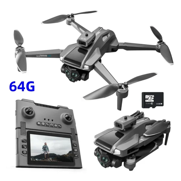 Professional Drone M66 8K Wide-Angle HD Triple Camera WiFi FPV Height Hold RC Drone Aircraft Quadrotor Adult - Image 6