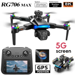 RG706 MAX GPS Drone 4K Professional HD Dual Camera 5G Wifi 360° Obstacle Avoidance FPV Brushless Foldable Quadcopter RC Drones