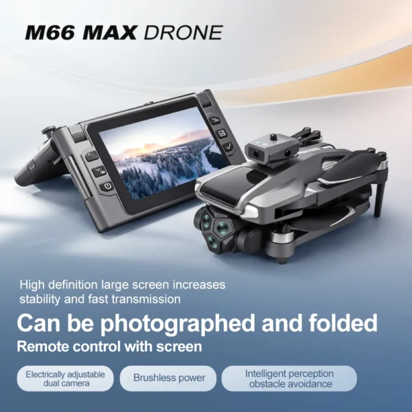 M66 Drone 8K Folding Remote Control With Camera And Screen 5G FPV Camera Quadcopter Brushless Motor RC Quadcopter - Image 2