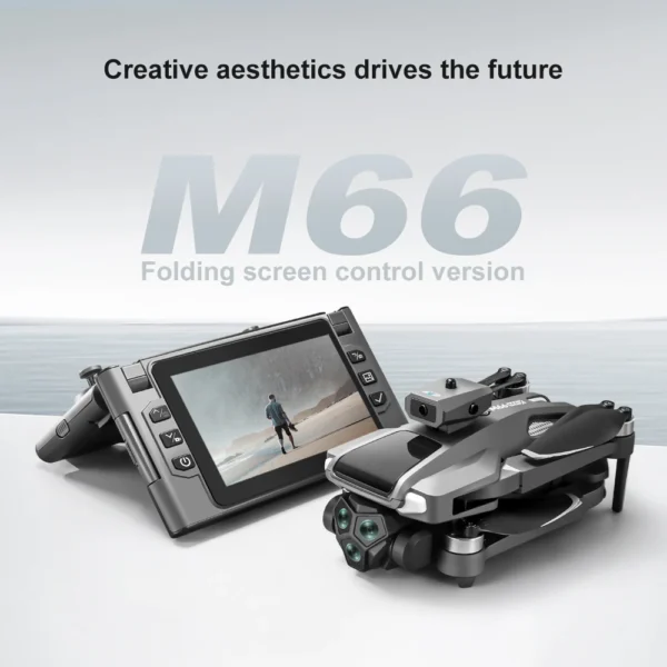 2025 New M66 Max 4K Dual Camera Drone with Foldable Screen 10km Flight Range GPS Auto Return Brushless Motor RC Quadcopter - Image 3