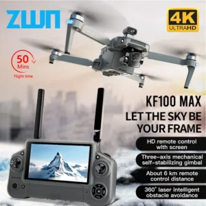 KF100 MAX GPS Professional Drone With 4K HD Camera Screen Remote 3 Axis Gimbal Obstacle Avoidance FPV Brushless RC Quadcopter