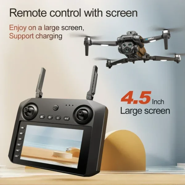 New M33 RC Drone 4K Professinal With Wide Angle Triple HD Camera Foldable RC Helicopter WIFI FPV Height Hold Apron Sell - Image 2