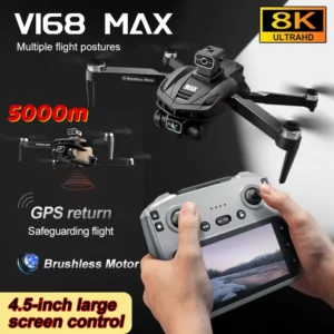 NEW V168 MAX GPS Drone Professional 8K Aerial Avoiding Obstacle With Large Screen Remote Control Folding Brushless Drone