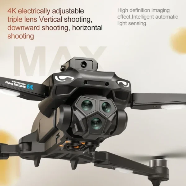 New M33 RC Drone 4K Professinal With Wide Angle Triple HD Camera Foldable RC Helicopter WIFI FPV Height Hold Apron Sell - Image 3