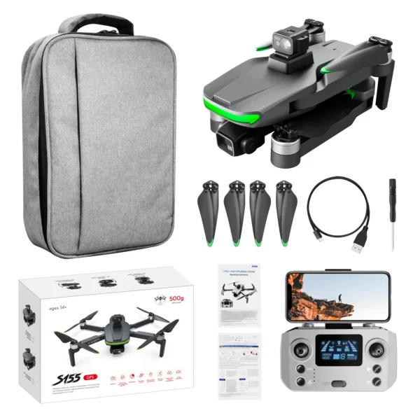 S155/S135 Pro GPS Drone 4k HD Camera Aerial Photography FPV 3-axis Anti-shake Gimbal Brushless Motor Obstacle Avoidance Toys - Image 6
