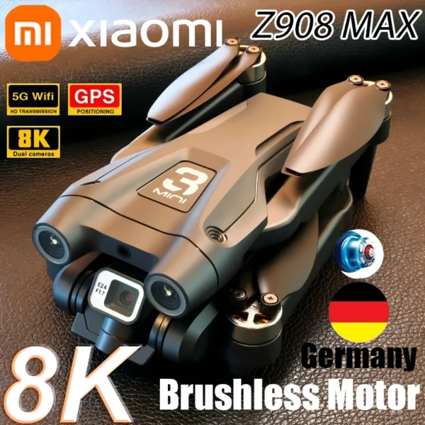 Xiaomi Drone Z908 Pro Max 8K Dual Lens ESC Professional WIFI GPS Brushless Motor Aerial Photography FPV Folding RC Quadcopter
