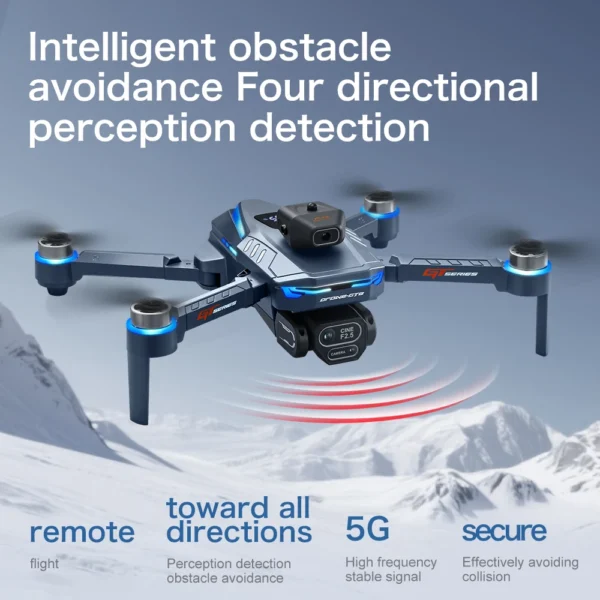 Profesional GT8 Drone 6K HD Dual Camera With Screen FPV WIFI Rc Brushless Motor Obstacle Avoidance Rc Quadcopter - Image 3