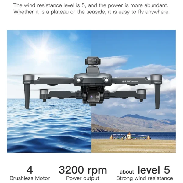 L600 PRO/L600 Pro Max 4K Professional Drone 3-Axis Gimbal RC Quadcopter 3KM Flight Mini Dron Smart Obstacle Avoidance Aircraft - Image 5