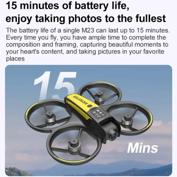 M23 Mini RC Drone 8K HD Camera Screen Control Remote Control WiFi Hold For Selfie And Aerial Shots RC Helicopter For Gifts Toys - Image 3
