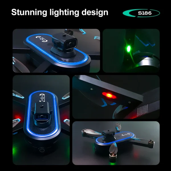 2025 New S186 Drone 8K Professional 5G GPS HD Dual Camera Photography Brushless Foldable Large Screen RC Quadcopter Boy Toy Gift - Image 5