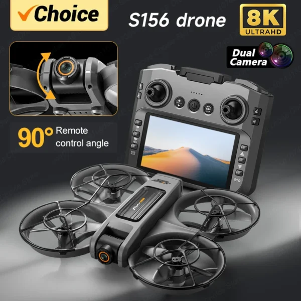 NEW S156 RC Drone 4K 8K WIFI Professional Aerial Photography Remote Control Aircraft HD Dual Camera Quadcopter Boys Toy UAV Dron