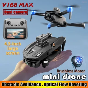 V168 MAX GPS Drone Remote Control With Screen Brushless Aerial Photography Intelligent Obstacle Avoidance Quadcopter RC Aircraft