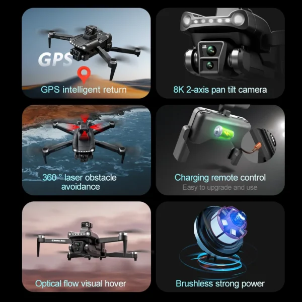 Xiaomi Mijia V198GPS MAX Drone 8K Professional Brushless Motor Laser Obstacle Avoidance Foldable Quadcopter Aerial Optical RCToy - Image 6