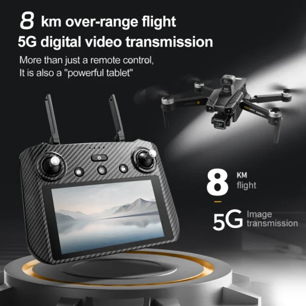 AE86 MAX Professional Drone 3-axis Gimbal Digital Image Transmission Obstacle Avoidance Built-in Air Drop Device Screen Controll - Image 4
