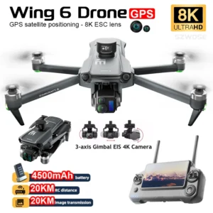 2025 New Wing 6 Screen Controlled Version Drone 8K Camera Brushless Motor Obstacle Avoidance Foldable Quadcopter Dron RC Toys