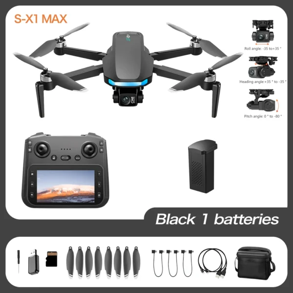 Professional high-end drone GPS screen control three-axis gimbal aerial photography ultra clear digital relay image transmission - Image 5