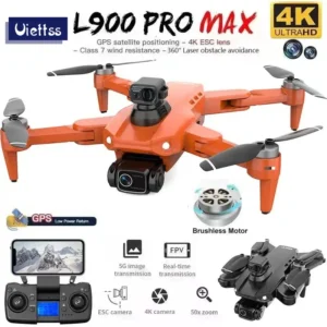 New L900 Pro MAX GPS Drone 4K Professional Dual Camera 5G Wifi 360° Obstacle Avoidance Brushless Foldable Quadcopter RC Drones